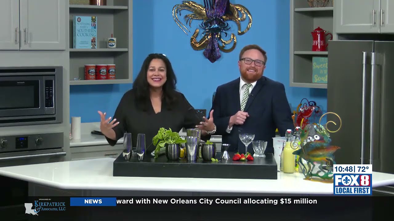 Camille Whitworth, owner of New Orleans Drink Lab and Baroness on Baronne, shows how to make the mocktails "Red Beads & Basil" and the "Ms. Spritz."